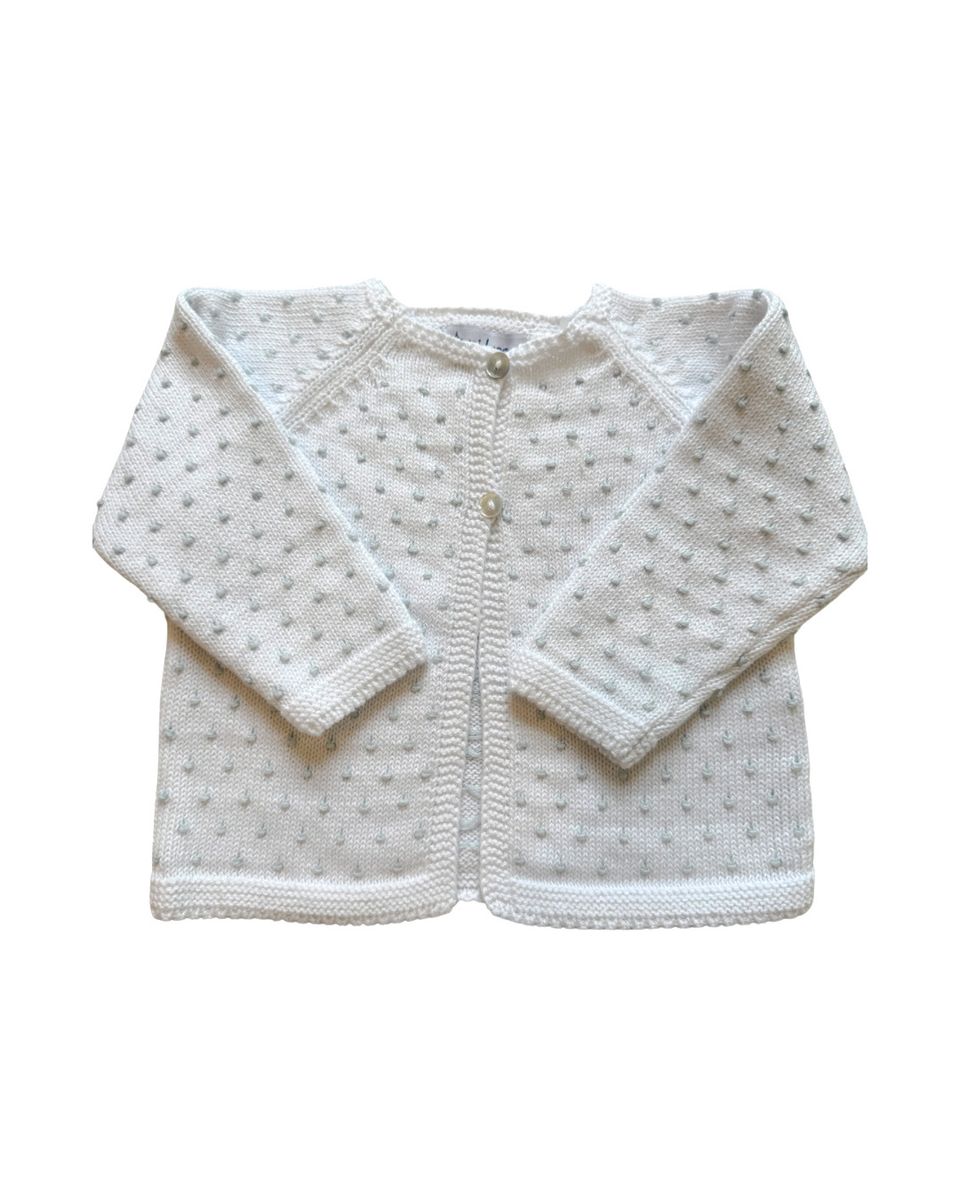 Mi Lucero | Light Blue Dot Cardigan