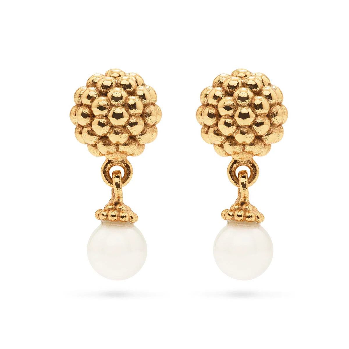 Pearl Berry Drop Stud Earring