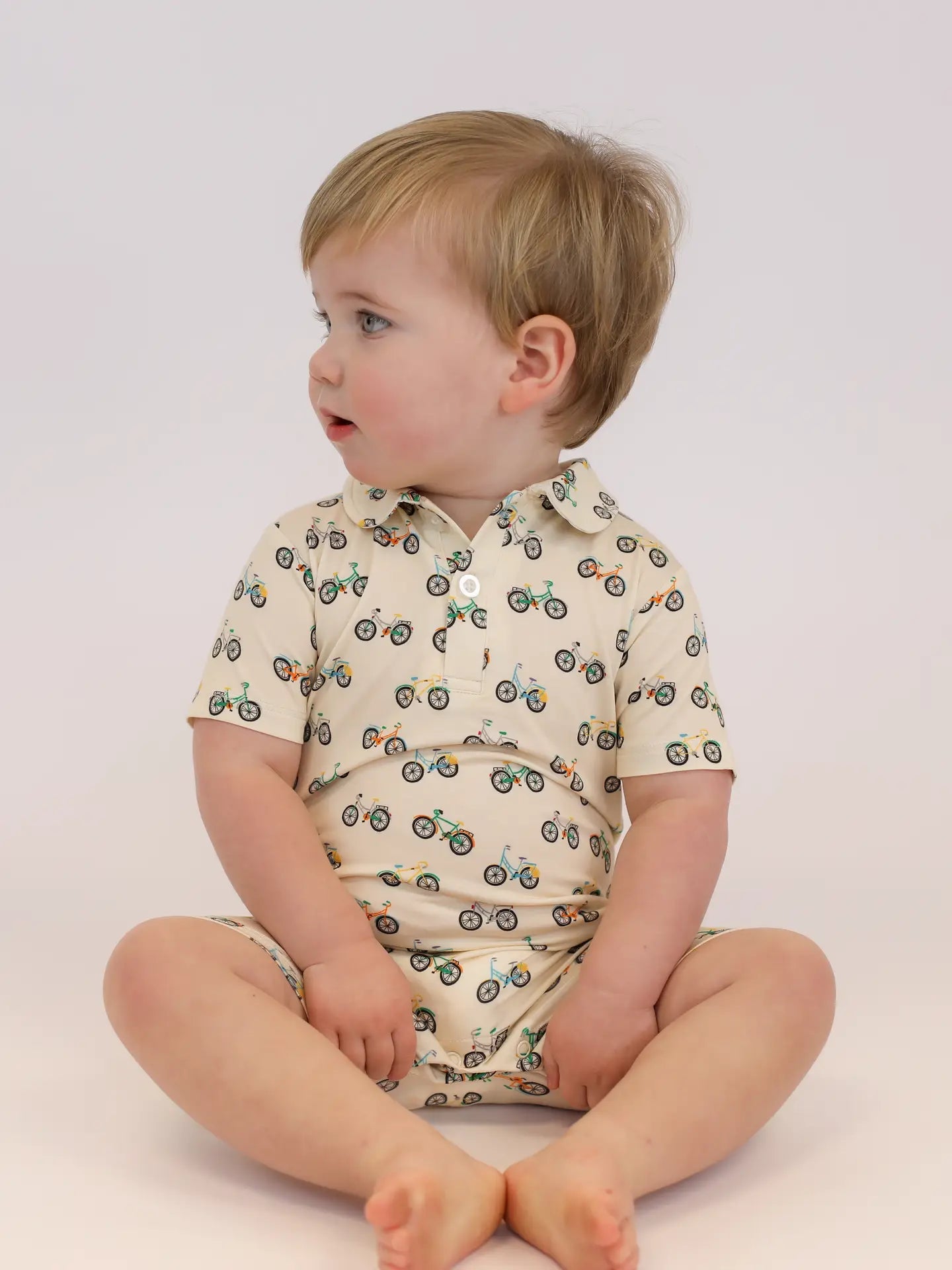 Bike Buddies Short Sleeve Polo Romper