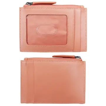 ili New York | Leather I.D. and Credit Card Holder w/ Zip Pocket