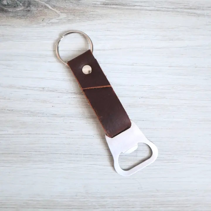 Blu Mountain | Leather Bottle Opener Key Chain
