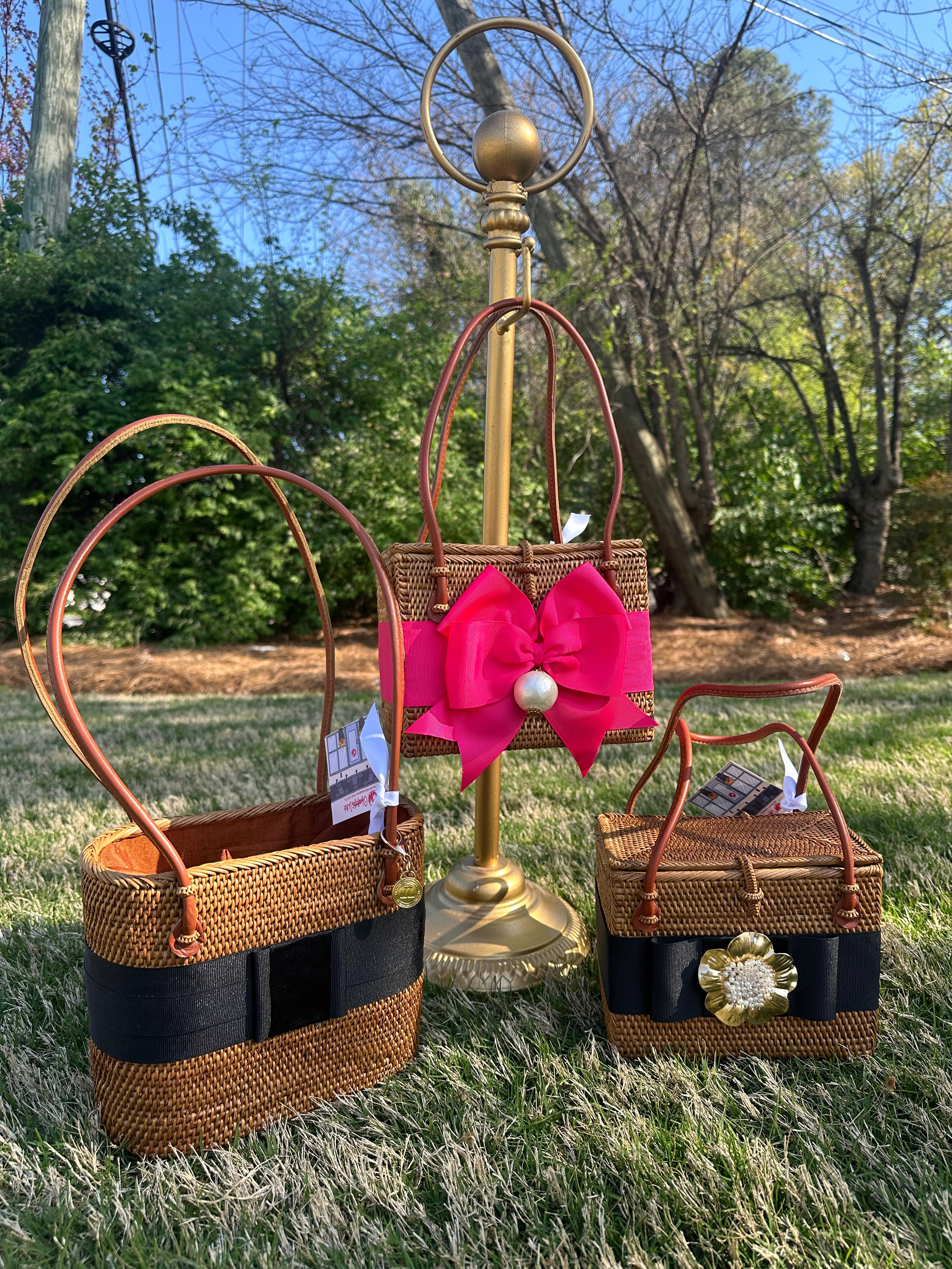 MOB Bag - Black Loop Layer Ribbon with Large Gold Snaffle