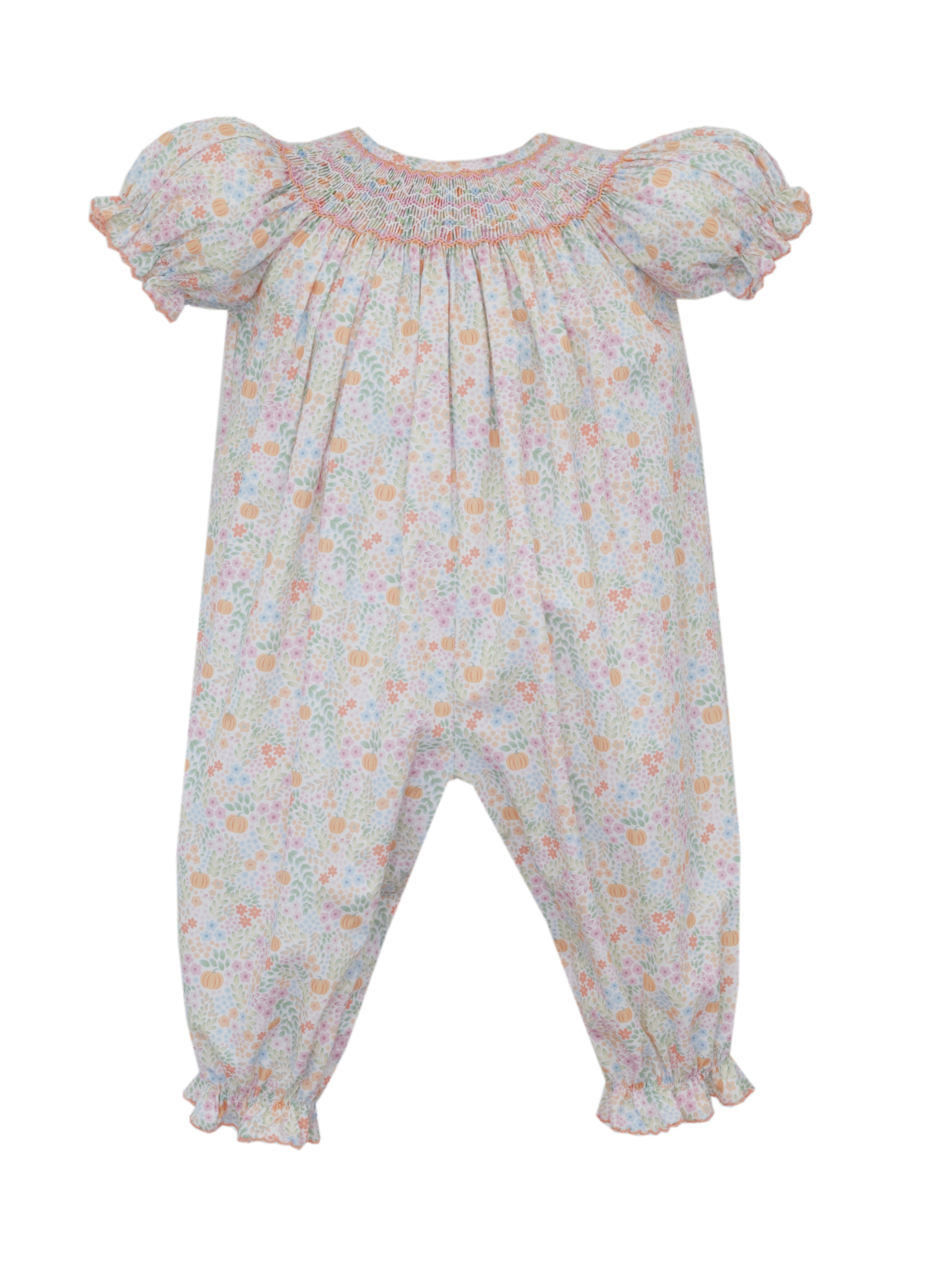 Pumpkin Floral Long Bishop Bubble
