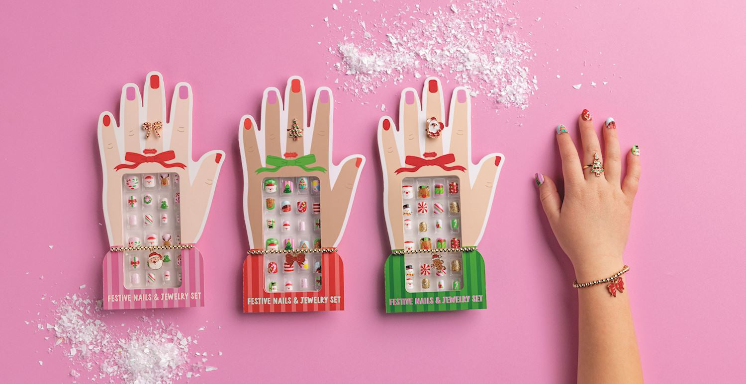 Kids Christmas Jewelry and Nail Set