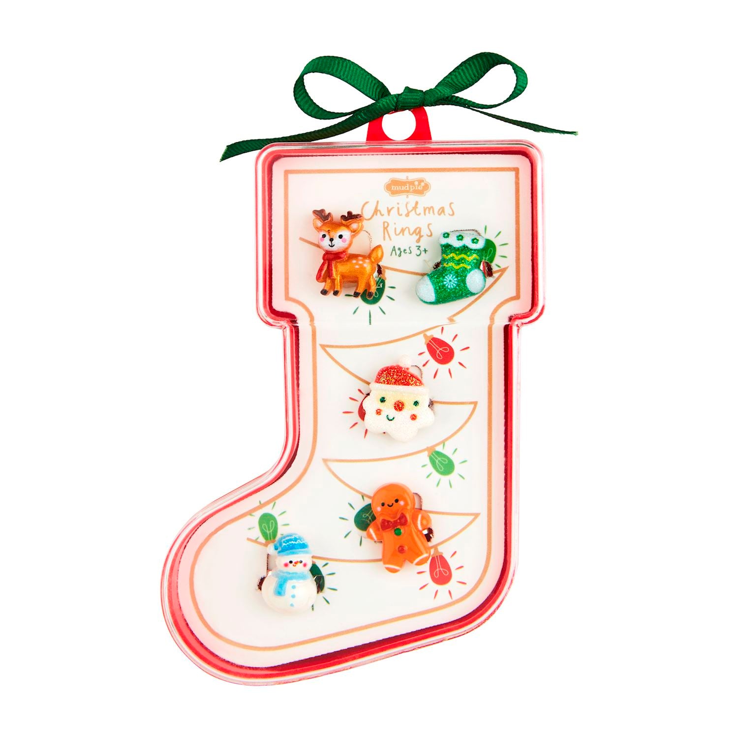 Christmas Ring Set in Acrylic Case
