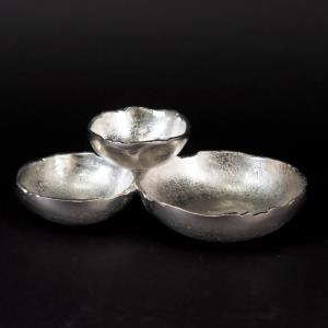 ihi | Silver 3-Bowl Dish
