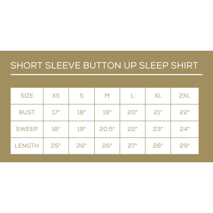 Royal Standard | Awe Shucks Short Sleeve Button Up Sleep Shirt