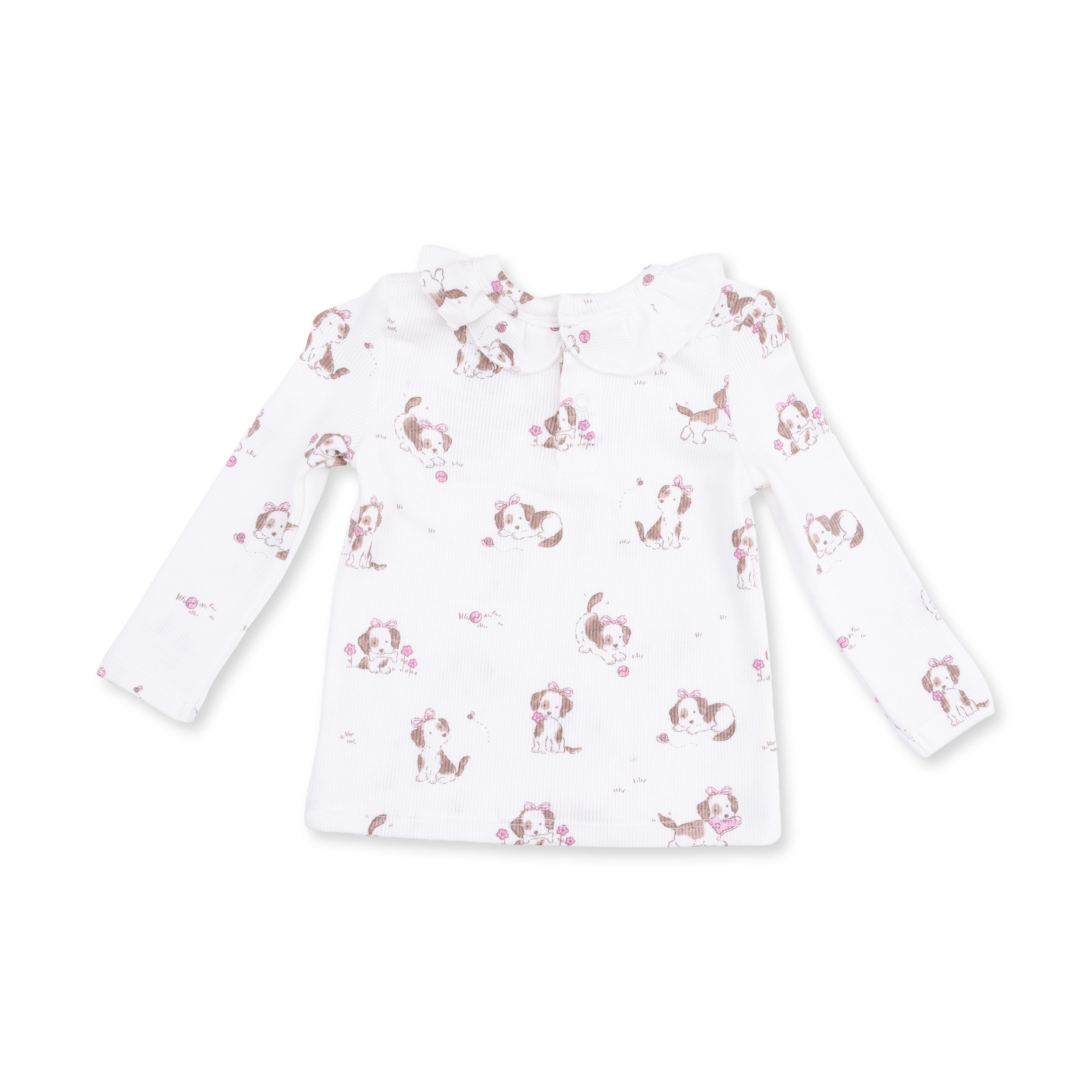 Explorer Puppy Pink Long Sleeve Ruffle Top and Pant