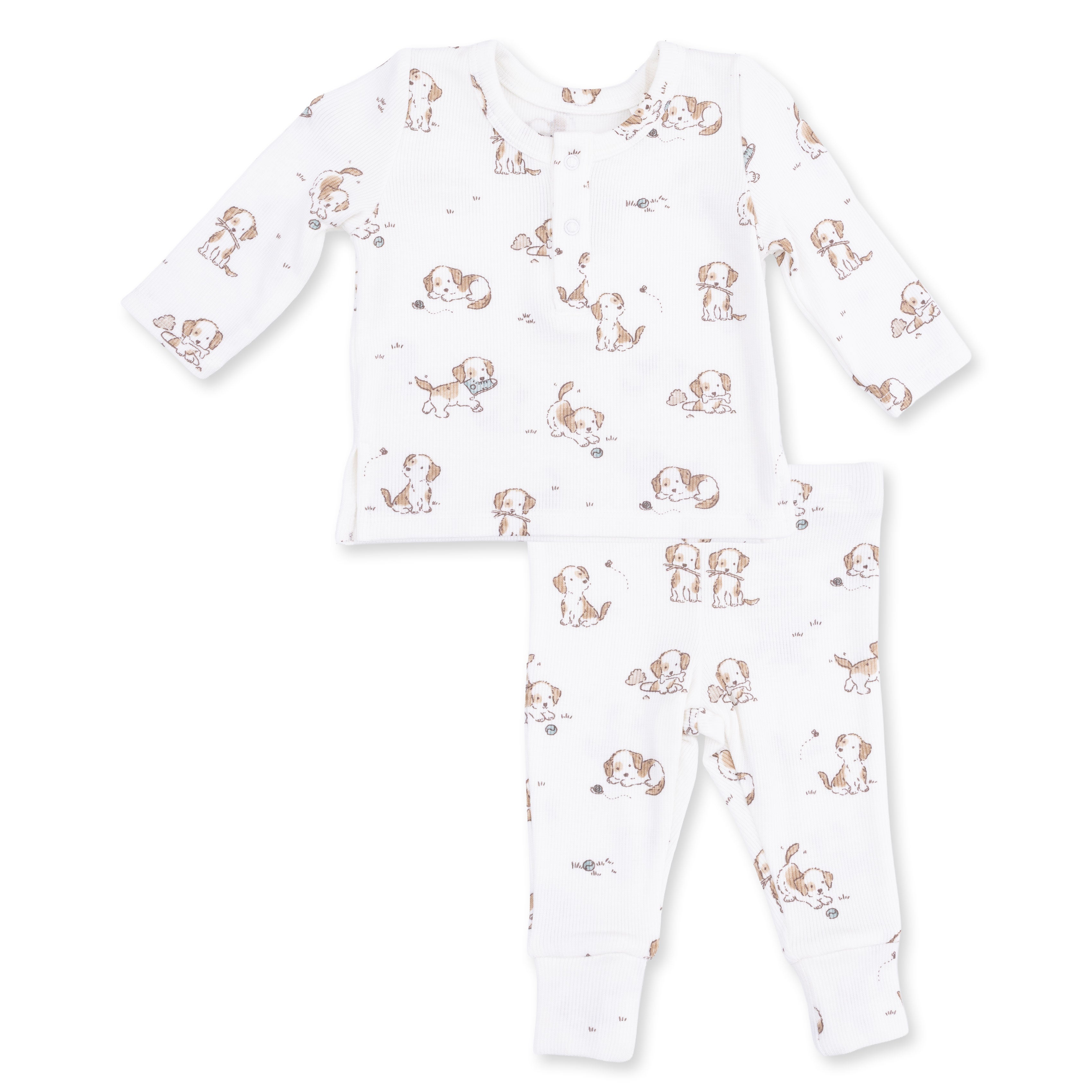 Angel Dear | Explorer Puppy Blue Long Sleeve Henley Play Set