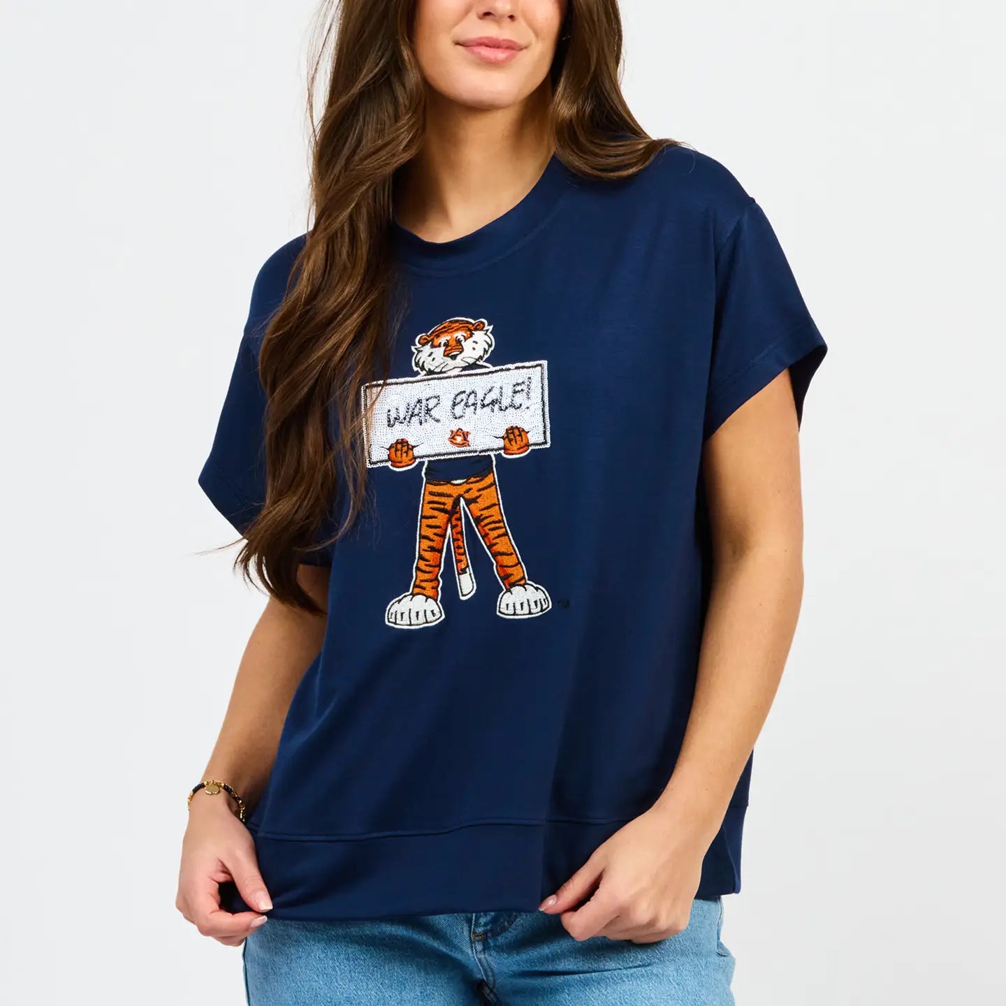 Emily Auburn Sequin Mascot Top