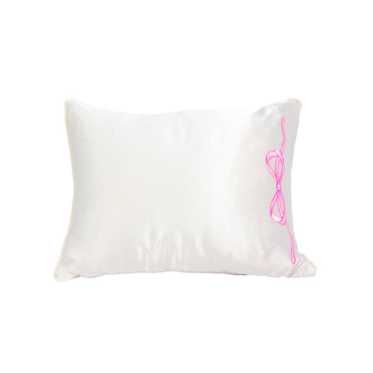 Over The Moon | Satin Baby Pillow - Bow