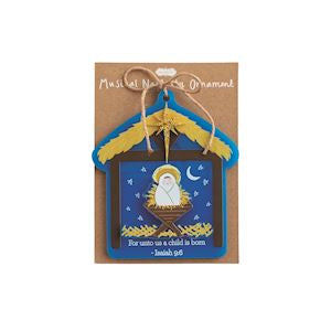 Mudpie | Musical Nativity Ornament