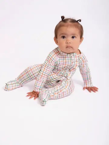 AJ Plaid Long Sleeve Zip PJ