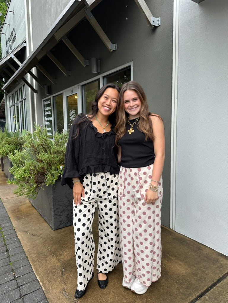 Sally Polka Dot Scalloped Pants
