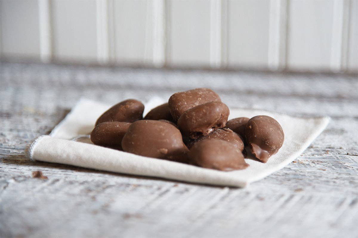 MILK CHOCOLATE COVERED PECANS