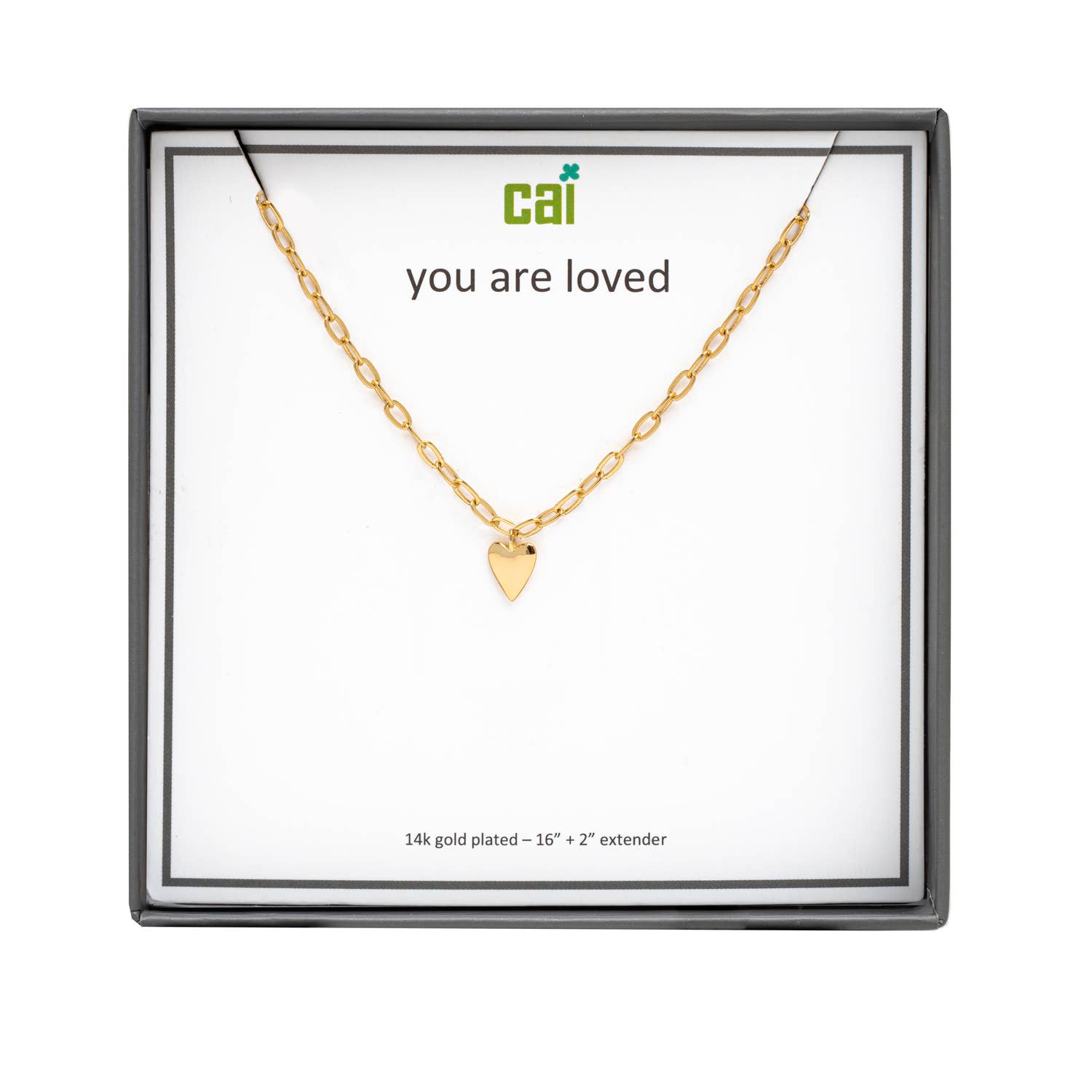 Gold Plain Heart Necklace