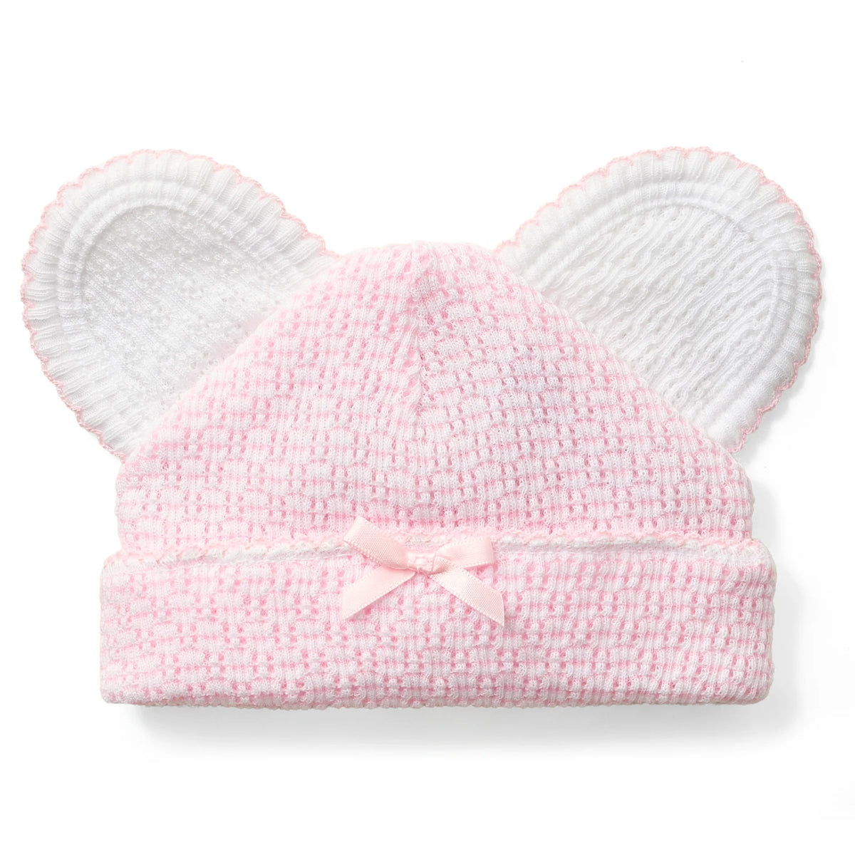 Patyknit Solid Color Bear Beanie