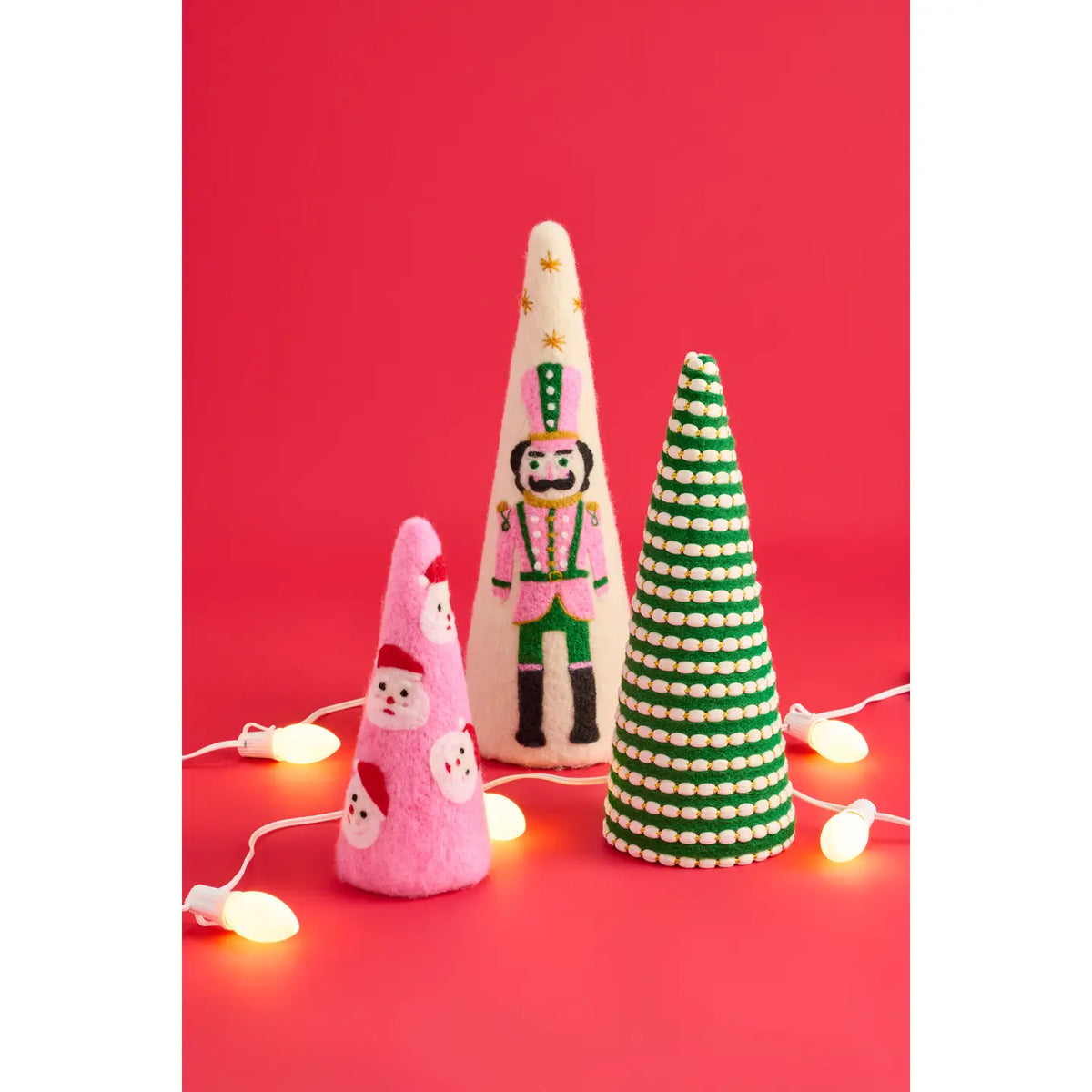 WOOL NUTCRACKER/SANTA HOLIDAY TREES