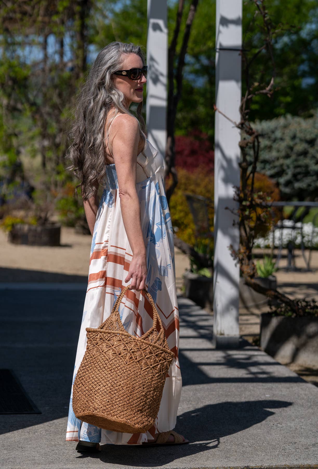 Luca Macrame Diamond and Crochet Straw Handbag