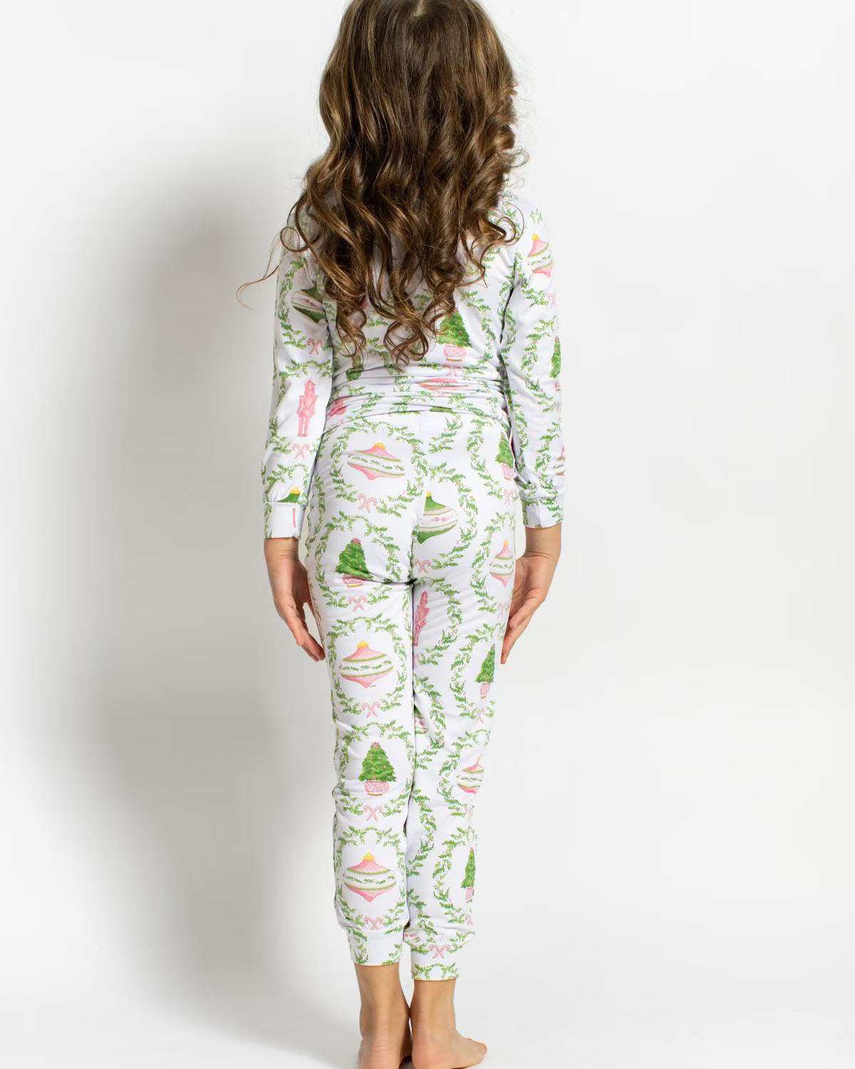 Nutcracker Trellis Kid's Long Sleeve Christmas Pajamas