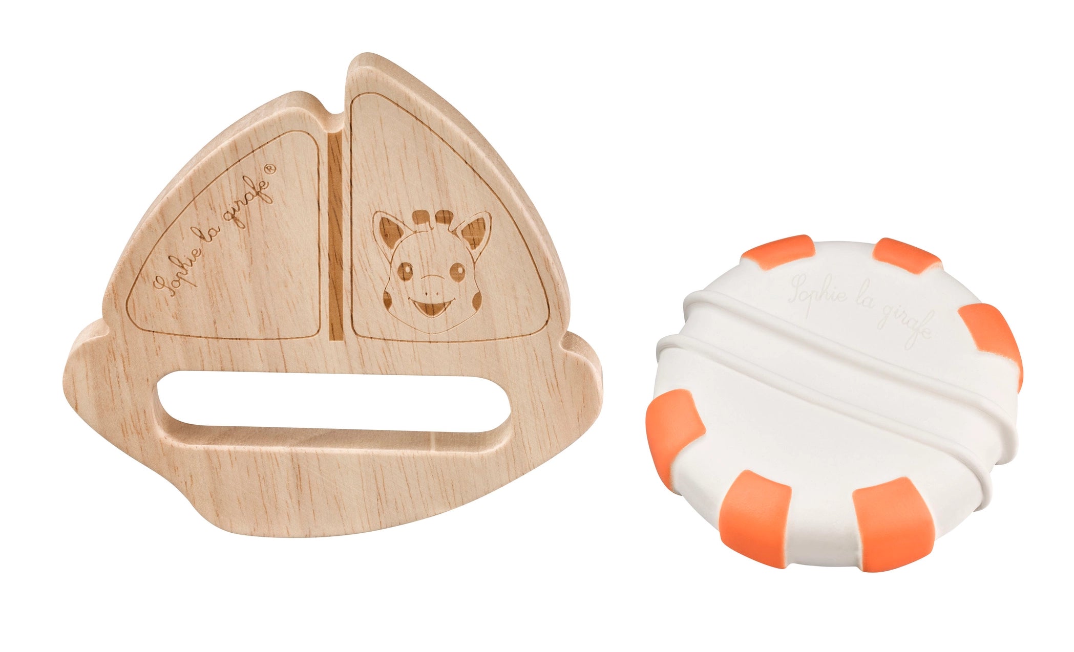 So’Pure Sophie la giraffe Rubberwood Boat