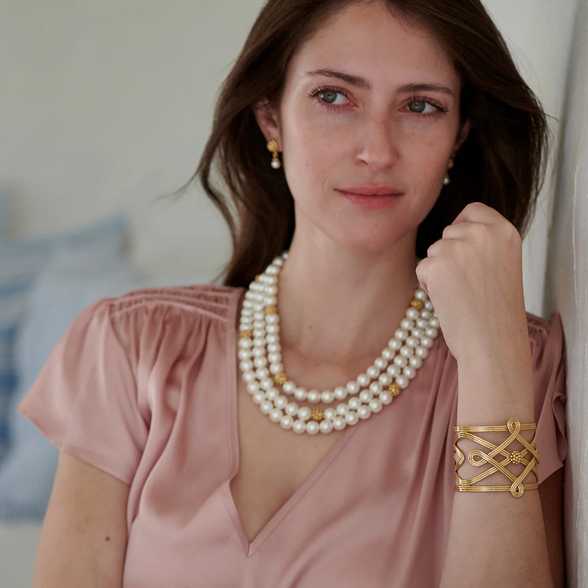 Monique Compass Cuff in Gold