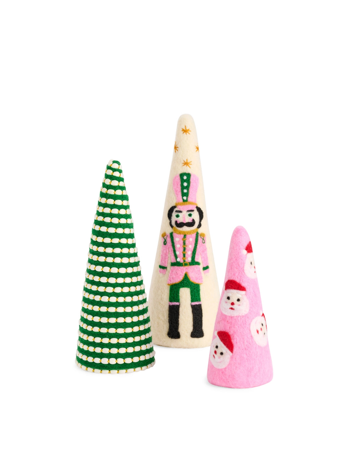 WOOL NUTCRACKER/SANTA HOLIDAY TREES