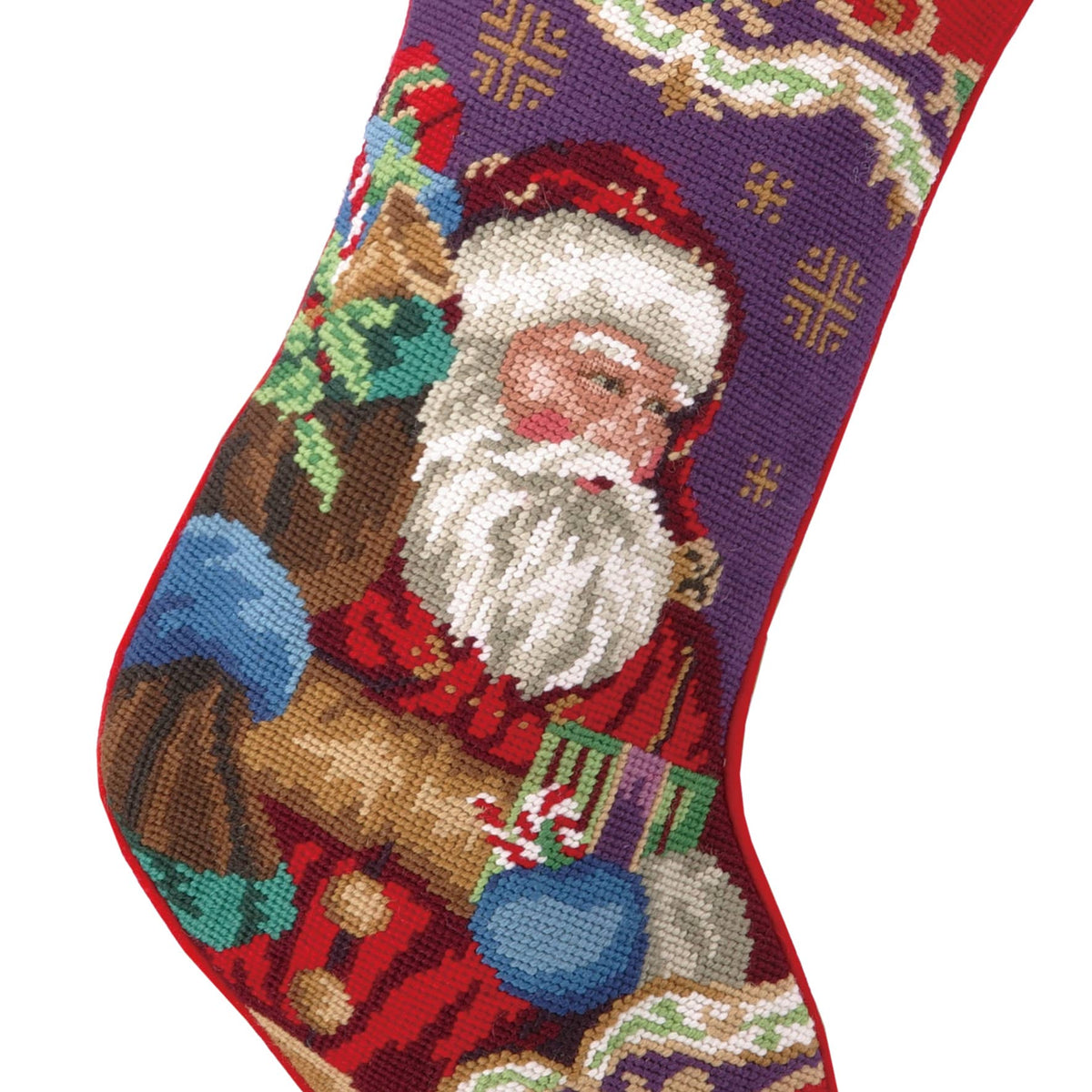 Christmas Santa Needlepoint Stocking