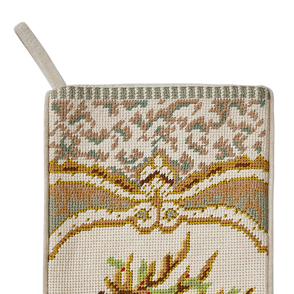 Reindeer Needlepoint Stocking