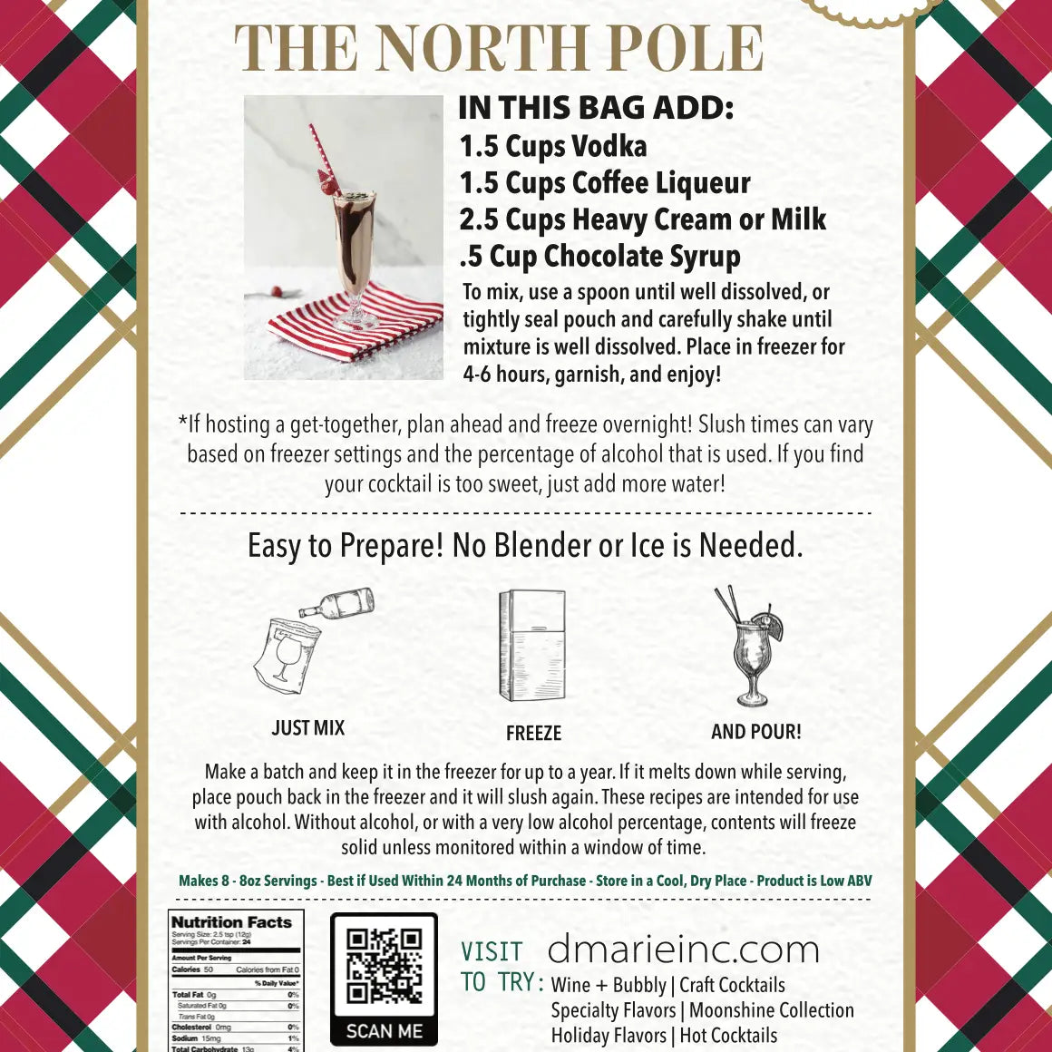 The North Pole Ready to Freeze Drink Pouch Mix