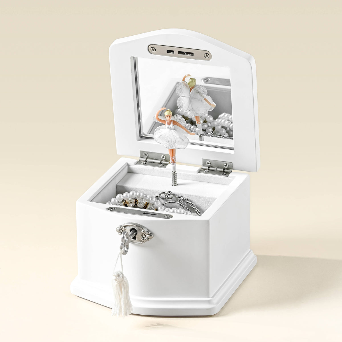 Kids Musical Jewelry Box with Lock and Spinning Ballerina