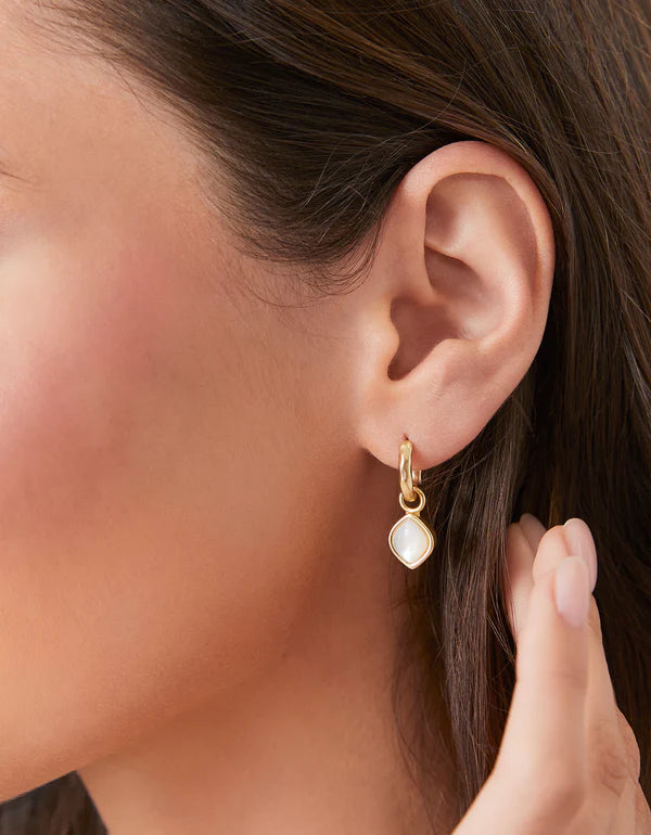 Spartina | Maera Drop Hoop Earrings Mother-of-Pearl