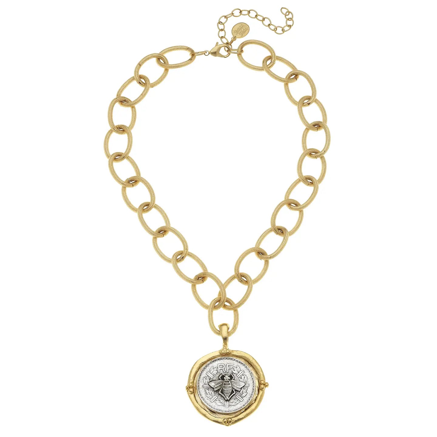 Handcast Gold & Silver Bee Necklace