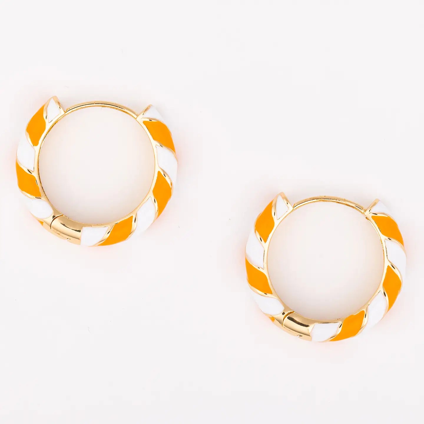 Paisley Orange & White Earrings