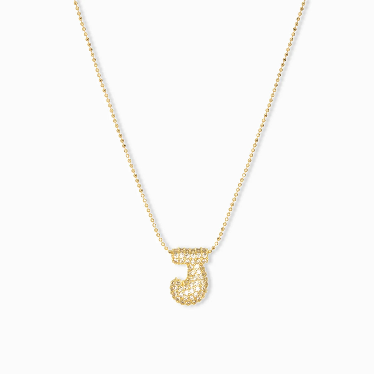Pave Bubble Charm Necklace