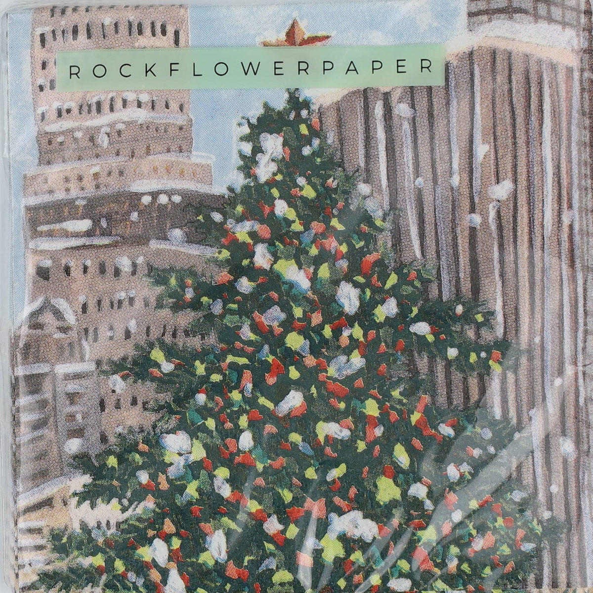 Cityscape Yuletide Paper Cocktail Napkins