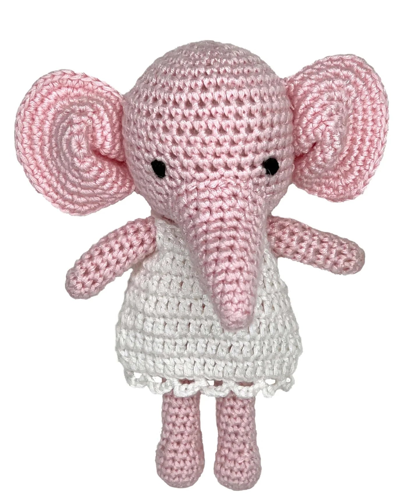 Elephant Bamboo Crochet Rattle