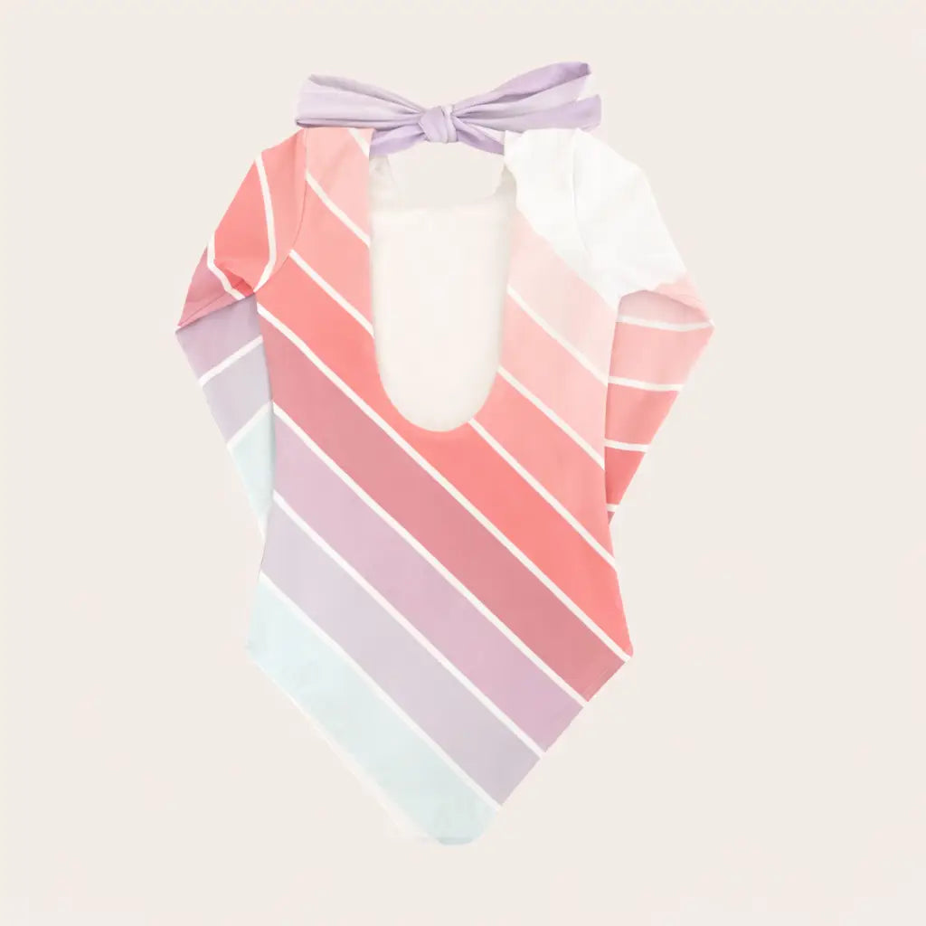 Coral Sea One Piece Long Sleeve Swimsuit