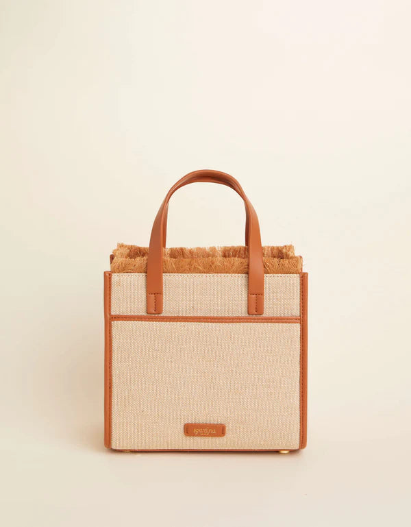 Spartina | Raffia Fringe Dune Satchel Nutmeg from Spartina