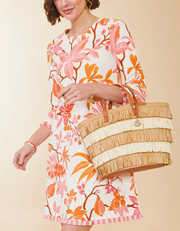 Spartina | Raffia Fringe Day Tote Nutmeg Natural