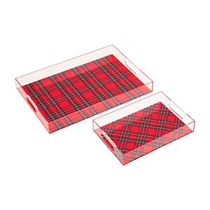 MudPie | Tartan Acrylic Trays