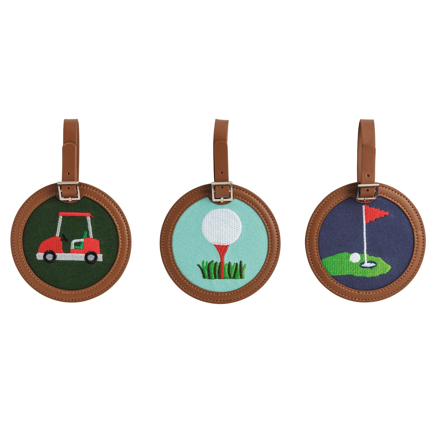 Assorted Needlepoint Golf Bag Tags