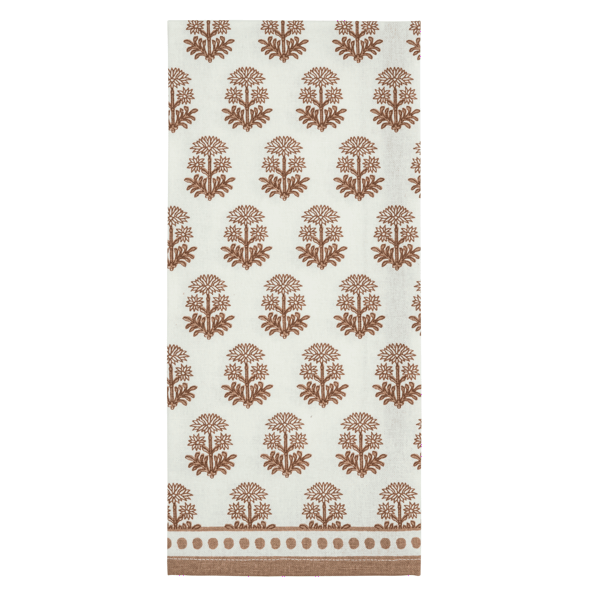 Dot Egde Taupe Printed Towel