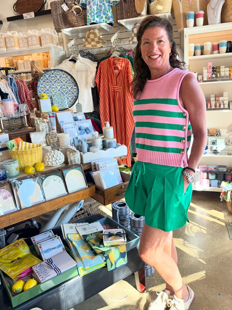 Poppi Stripe Sweater Vest Top