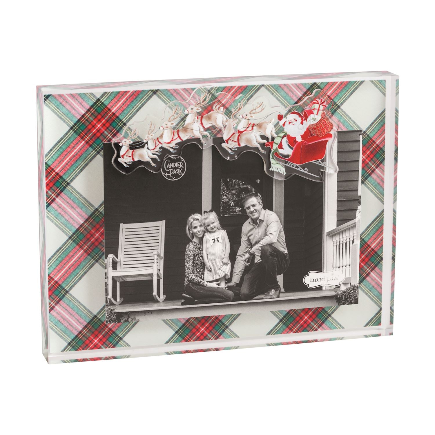 Tartan Plaid Acrylic Christmas Photo Frames