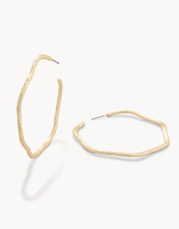 Spartina 449 | Sand Bar Wave 50mm Hoop Earring