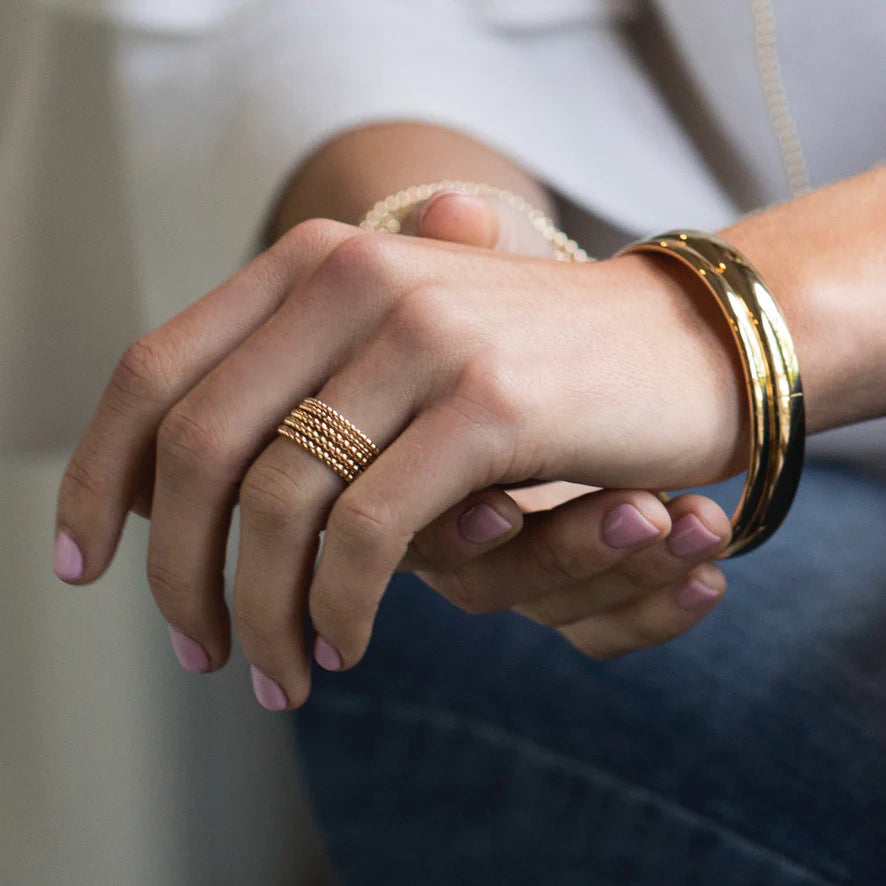 Cherish Gold Bangle Bracelet - Medium