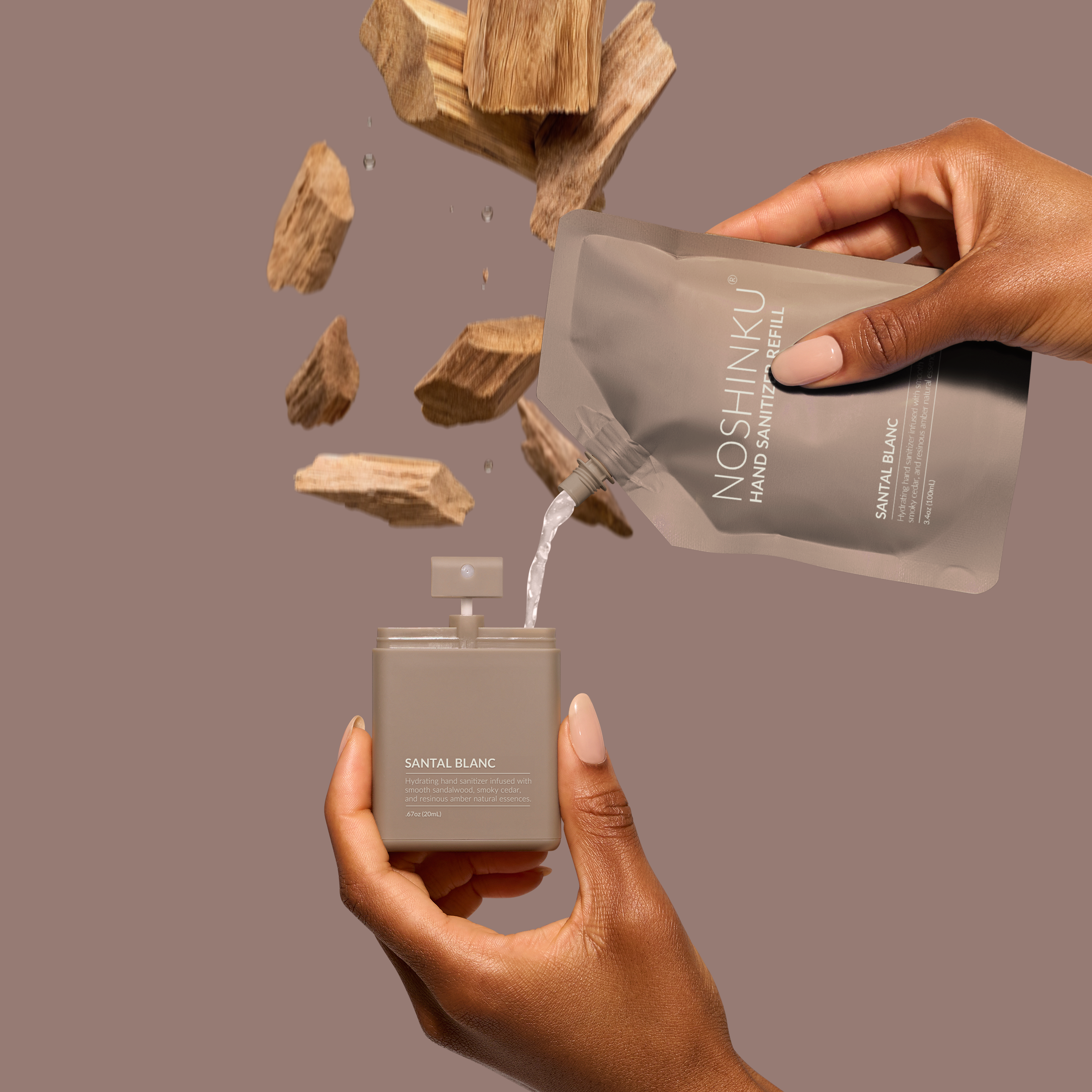 Santal Blanc Hydrating Pocket Hand Sanitizer