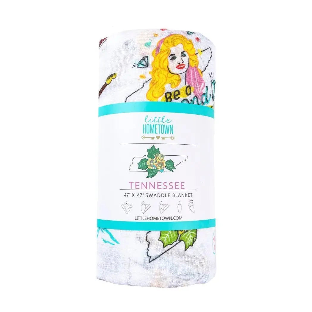 Tennessee Swaddle Blanket Floral