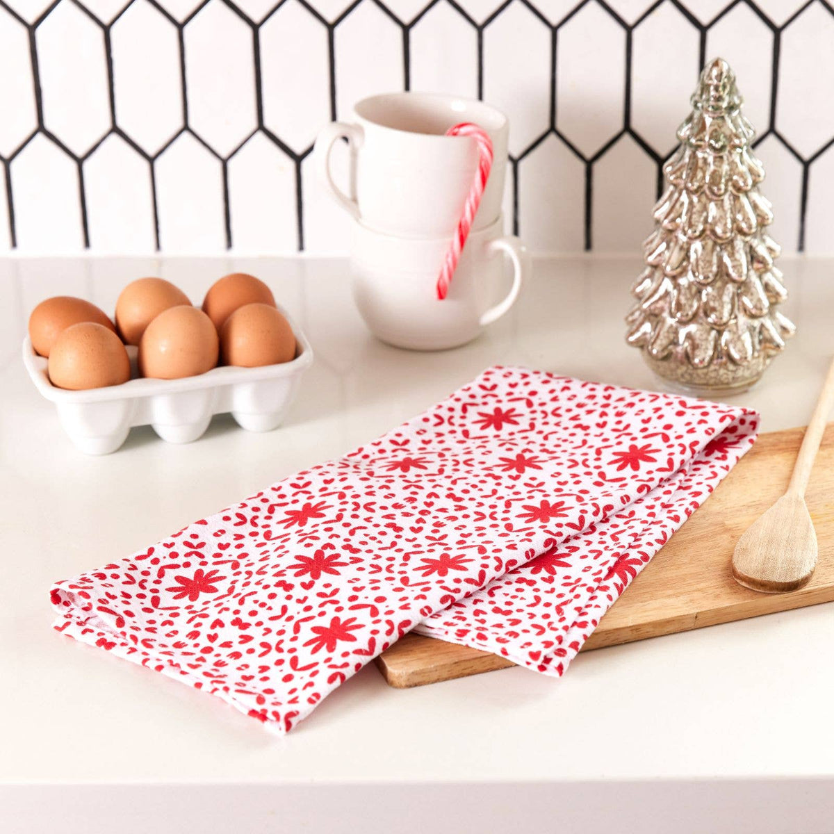 Scandi Ornaments Cotton Kitchen Towels (Set of 3)